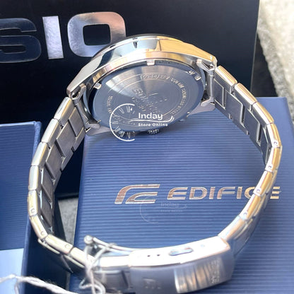 Casio Edifice Men's Watch EFV-650D-4A Mineral Glass Standard Chronograph Stainless Steel Band