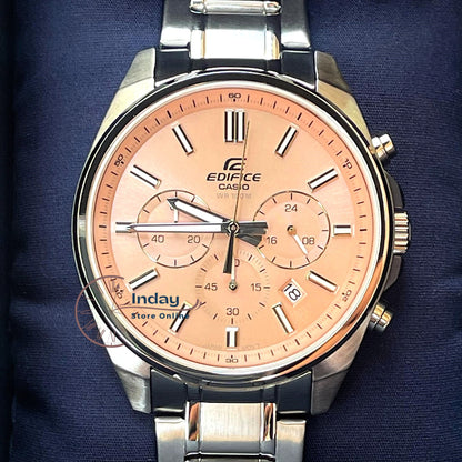 Casio Edifice Men's Watch EFV-650D-4A Mineral Glass Standard Chronograph Stainless Steel Band