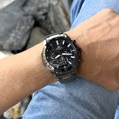 Casio Edifice Men's Watch EQS-930DC-1A Solar Powered Chronograph Stainless Steel Band