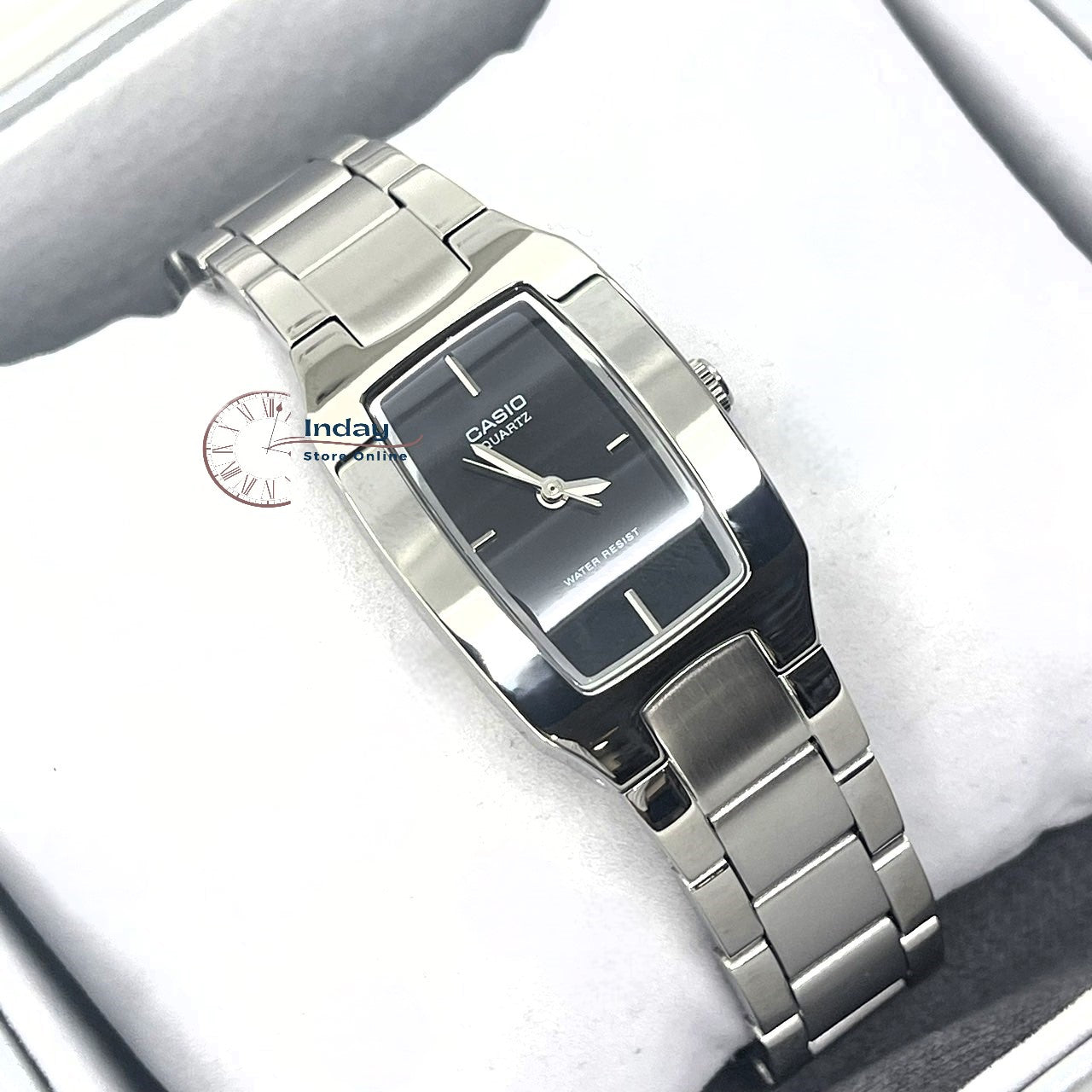 Casio Fashion Women's Watch LTP-1165A-1C2 Silver/Black Stainless Steel Band Mineral Glass