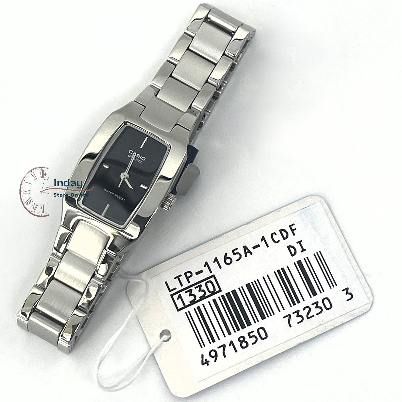 Casio Fashion Women's Watch LTP-1165A-1C2 Silver/Black Stainless Steel Band Mineral Glass