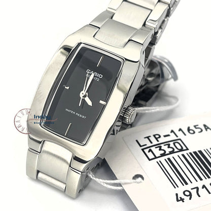 Casio Fashion Women's Watch LTP-1165A-1C2 Silver/Black Stainless Steel Band Mineral Glass