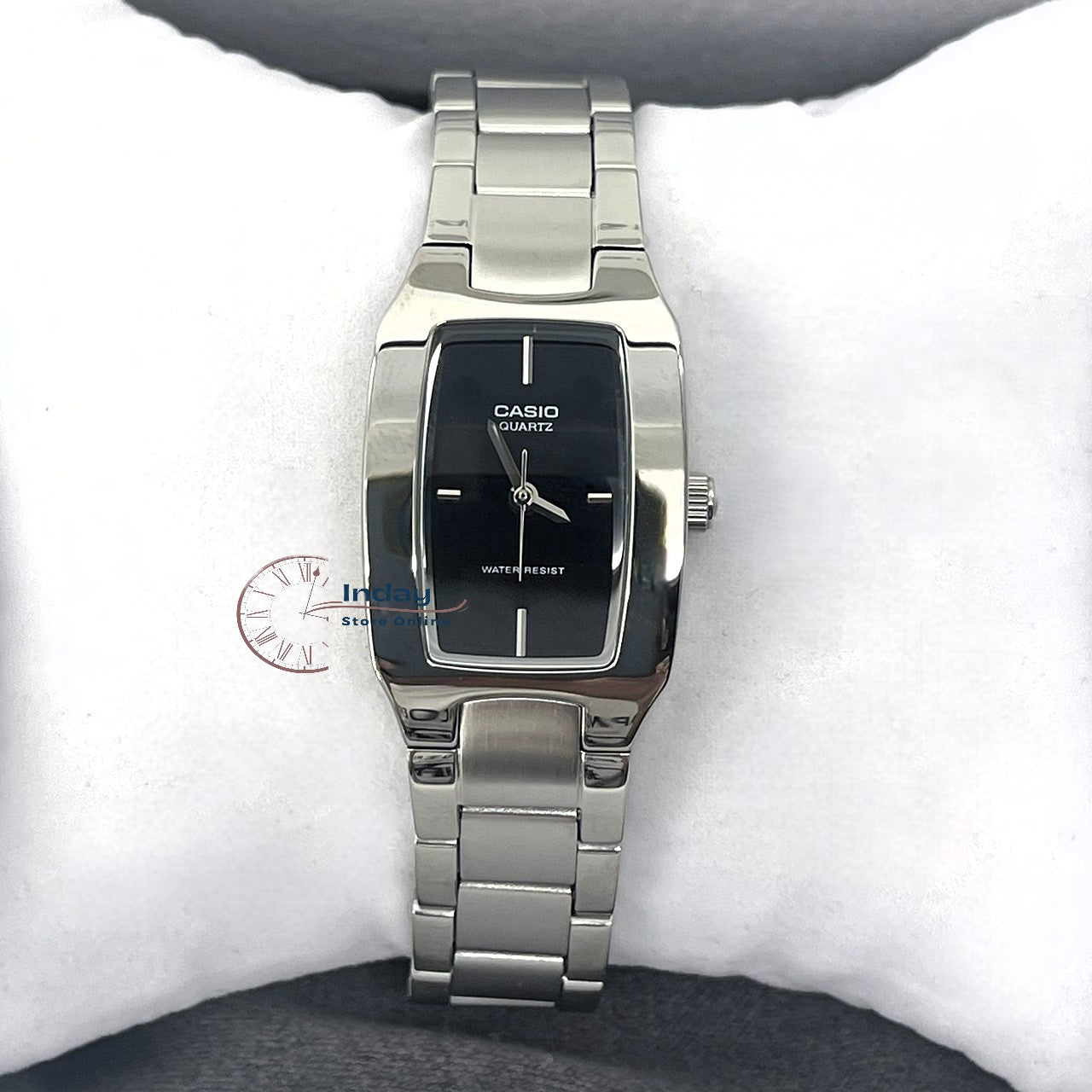 Casio Fashion Women's Watch LTP-1165A-1C2 Silver/Black Stainless Steel Band Mineral Glass