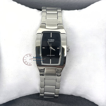 Casio Fashion Women's Watch LTP-1165A-1C2 Silver/Black Stainless Steel Band Mineral Glass