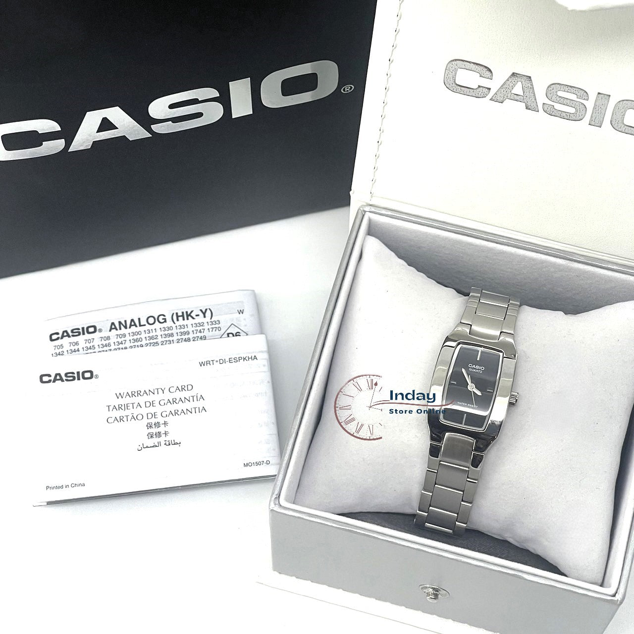Casio Fashion Women's Watch LTP-1165A-1C2 Silver/Black Stainless Steel Band Mineral Glass