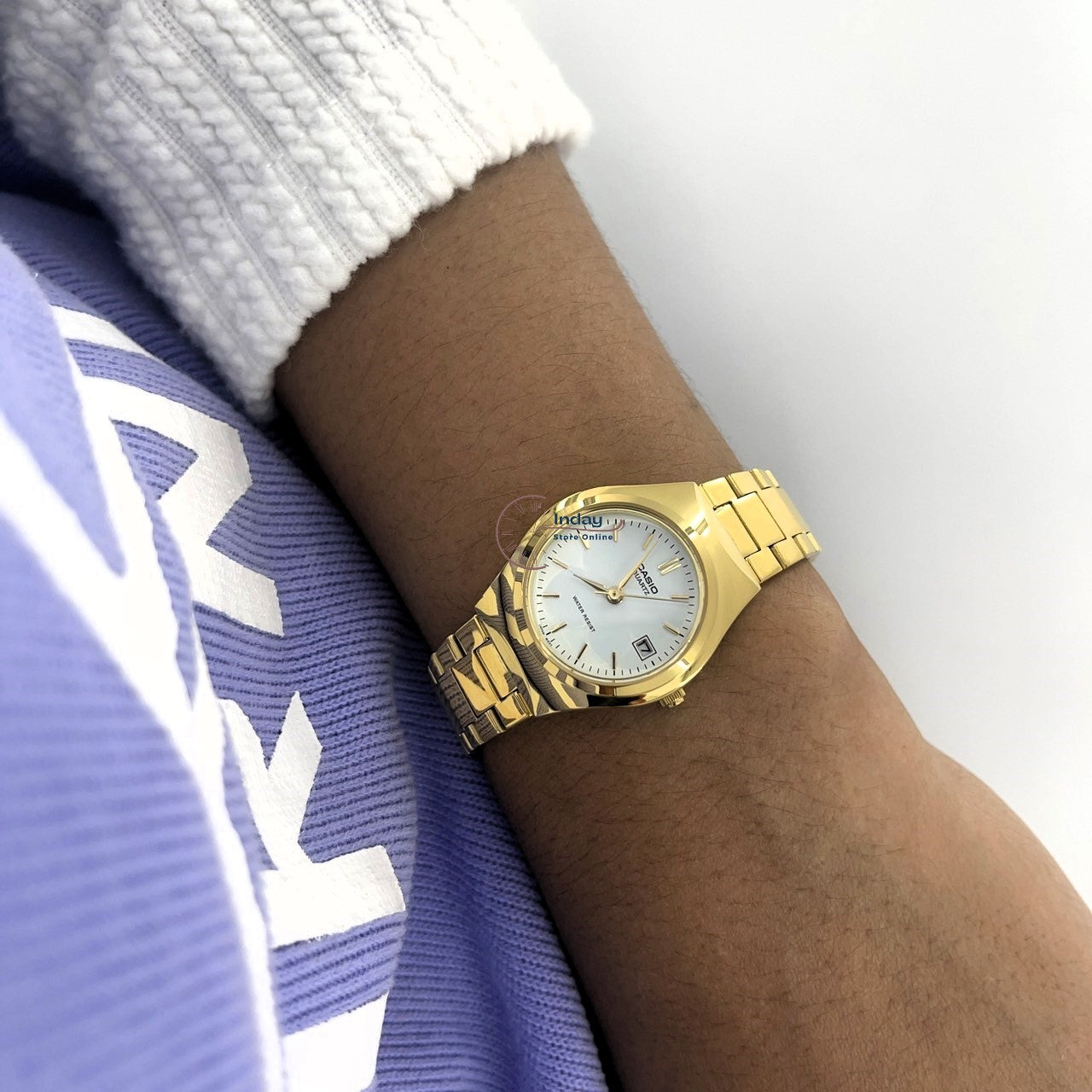 Casio Fashion Women's Watch LTP-1170N-7A Gold Plated Stainless Steel Band Mineral Glass