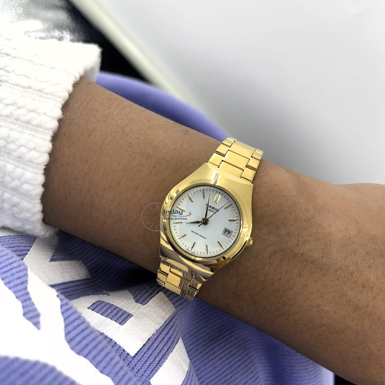 Casio Fashion Women's Watch LTP-1170N-7A Gold Plated Stainless Steel Band Mineral Glass