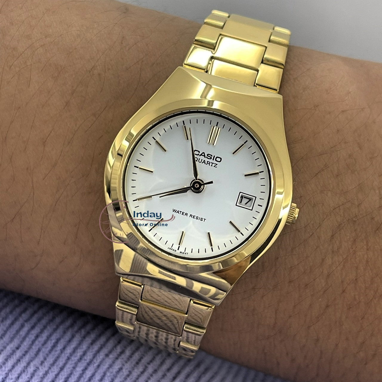 Casio Fashion Women's Watch LTP-1170N-7A Gold Plated Stainless Steel Band Mineral Glass
