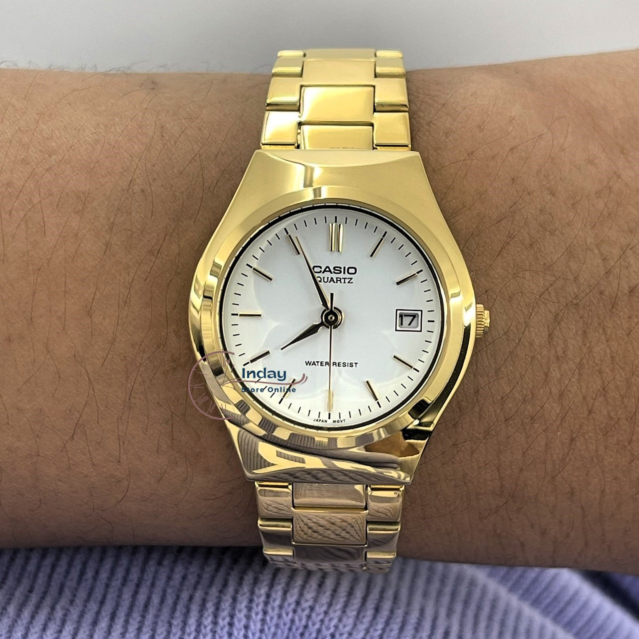 Casio Fashion Women's Watch LTP-1170N-7A Gold Plated Stainless Steel Band Mineral Glass