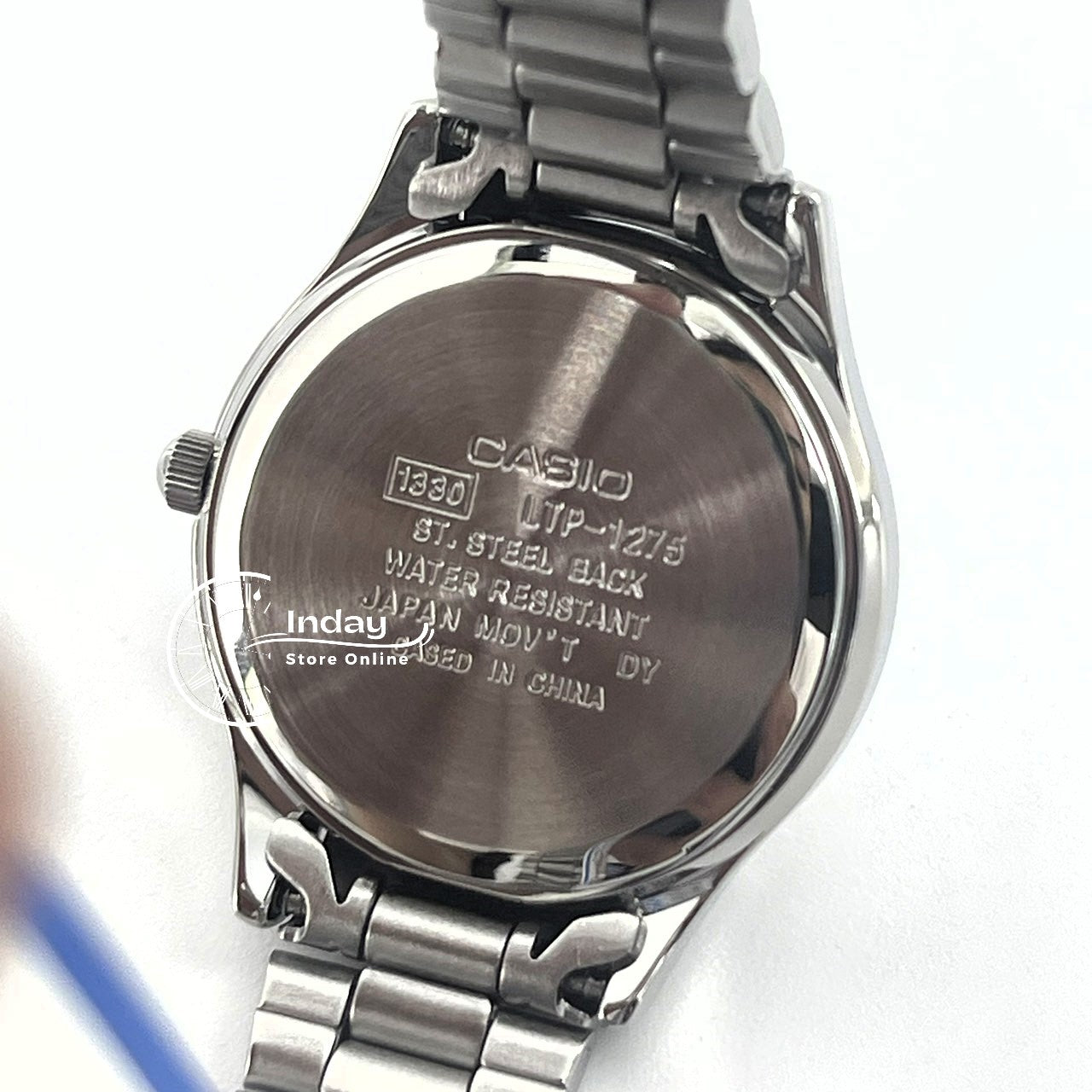 Casio Fashion Women's Watch LTP-1275D-7B Silver Stainless Steel Band Mineral Glass Triple-fold Clasp