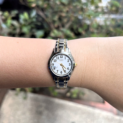 Casio Fashion Women's Watch LTP-1275SG-7B Two Tone Stainless Steel Strap