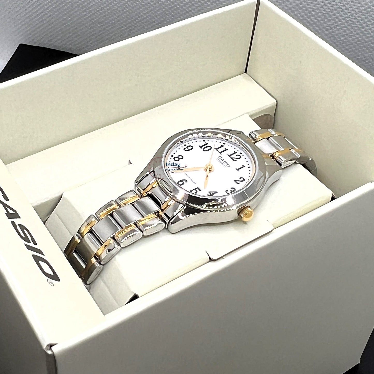 Casio Fashion Women's Watch LTP-1275SG-7B Two Tone Stainless Steel Strap