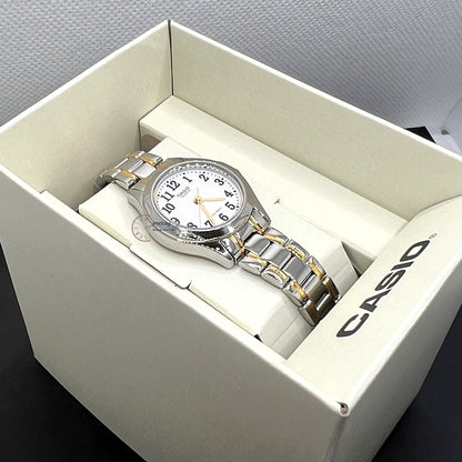 Casio Fashion Women's Watch LTP-1275SG-7B Two Tone Stainless Steel Strap