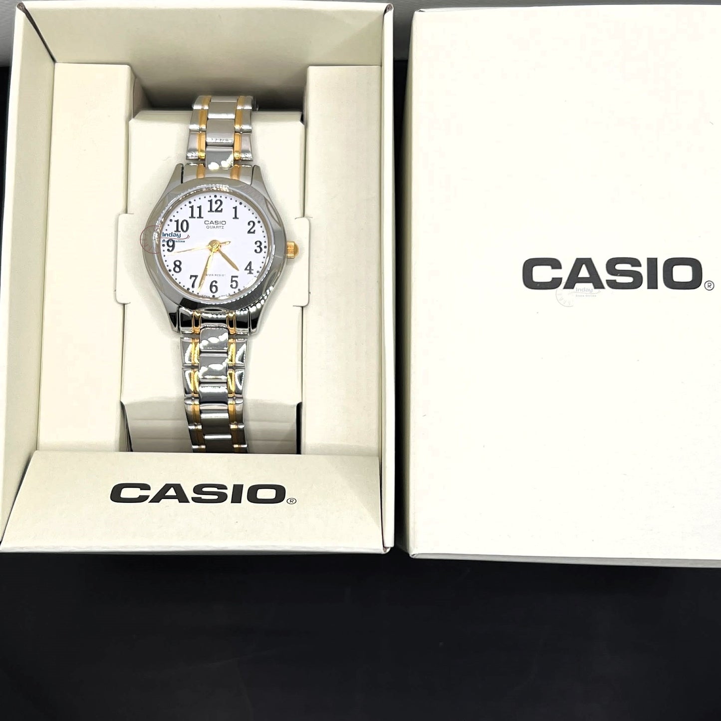 Casio Fashion Women's Watch LTP-1275SG-7B Two Tone Stainless Steel Strap