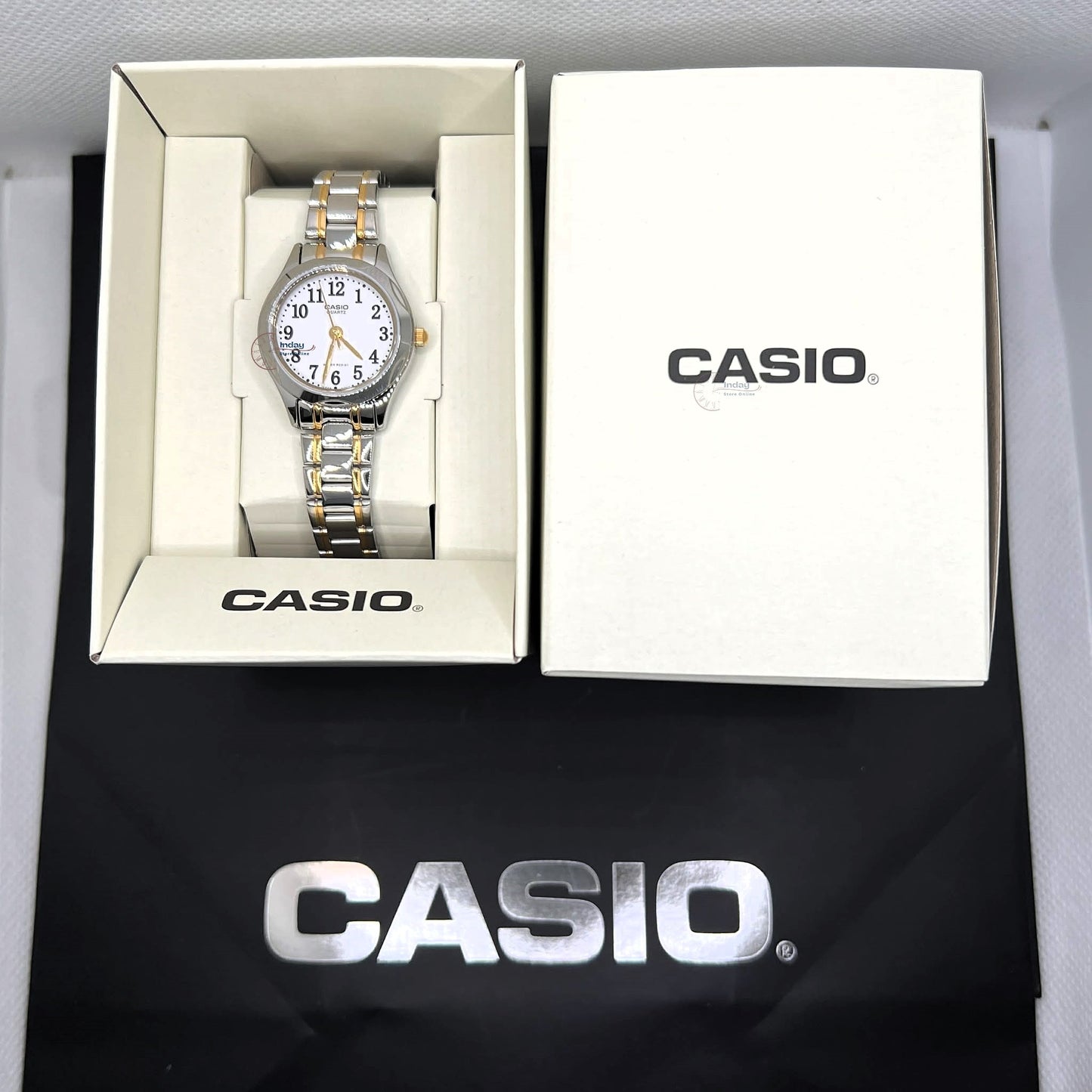 Casio Fashion Women's Watch LTP-1275SG-7B Two Tone Stainless Steel Strap