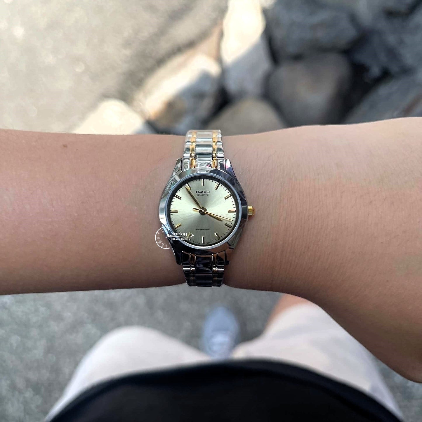 Casio Fashion Women's Watch LTP-1275SG-9A Two Tone Stainless Steel Strap