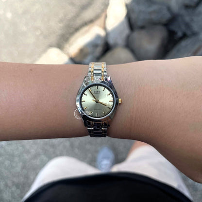 Casio Fashion Women's Watch LTP-1275SG-9A Two Tone Stainless Steel Strap