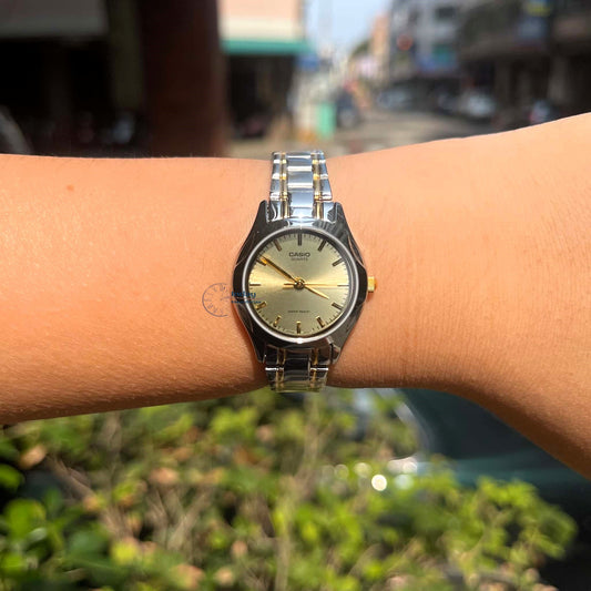 Casio Fashion Women's Watch LTP-1275SG-9A Two Tone Stainless Steel Strap