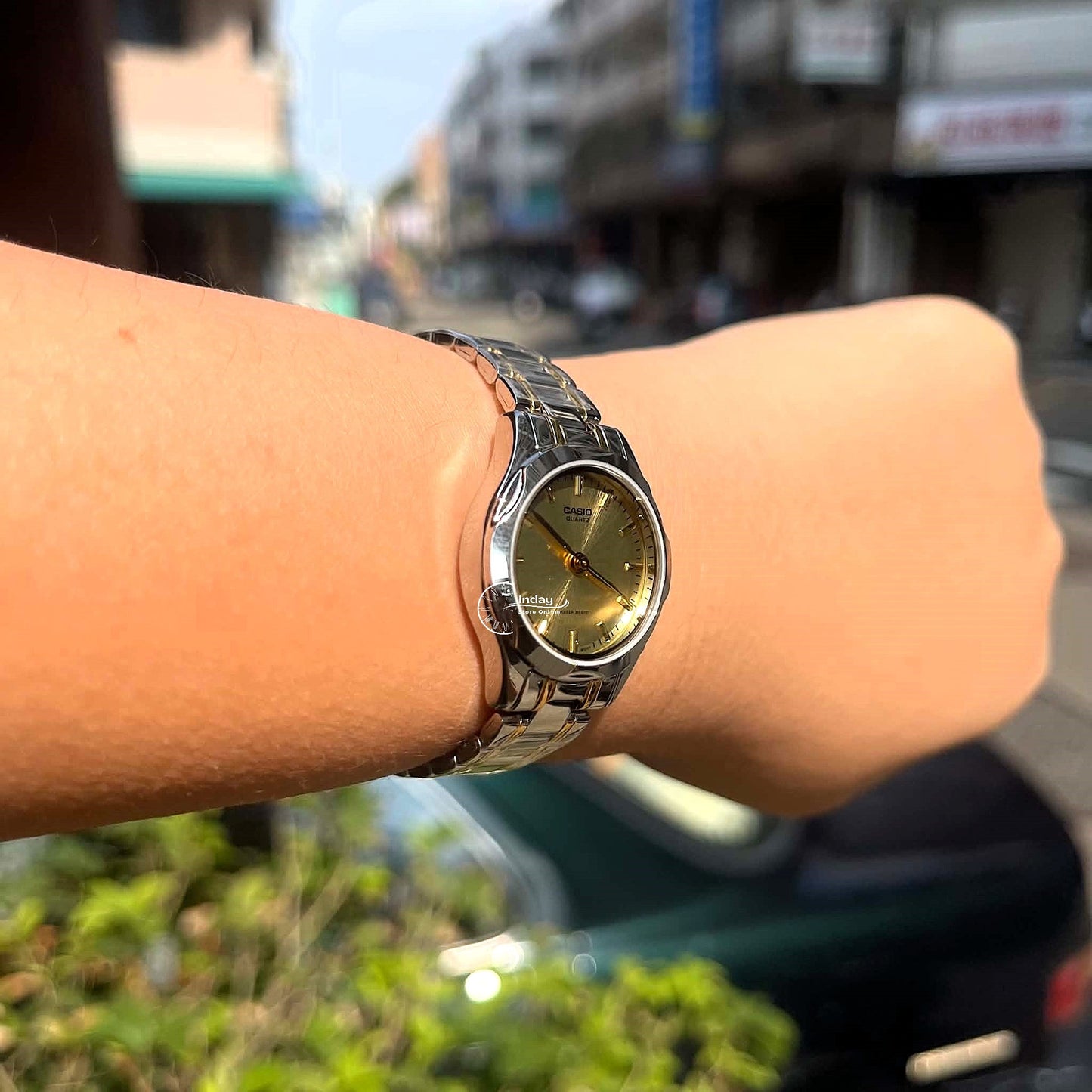 Casio Fashion Women's Watch LTP-1275SG-9A Two Tone Stainless Steel Strap