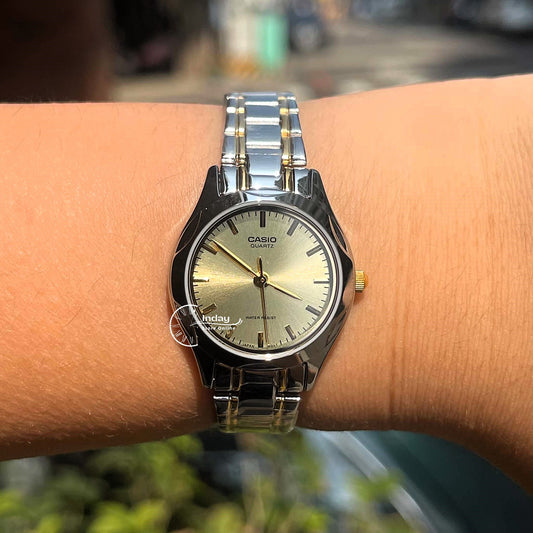 Casio Fashion Women's Watch LTP-1275SG-9A Two Tone Stainless Steel Strap