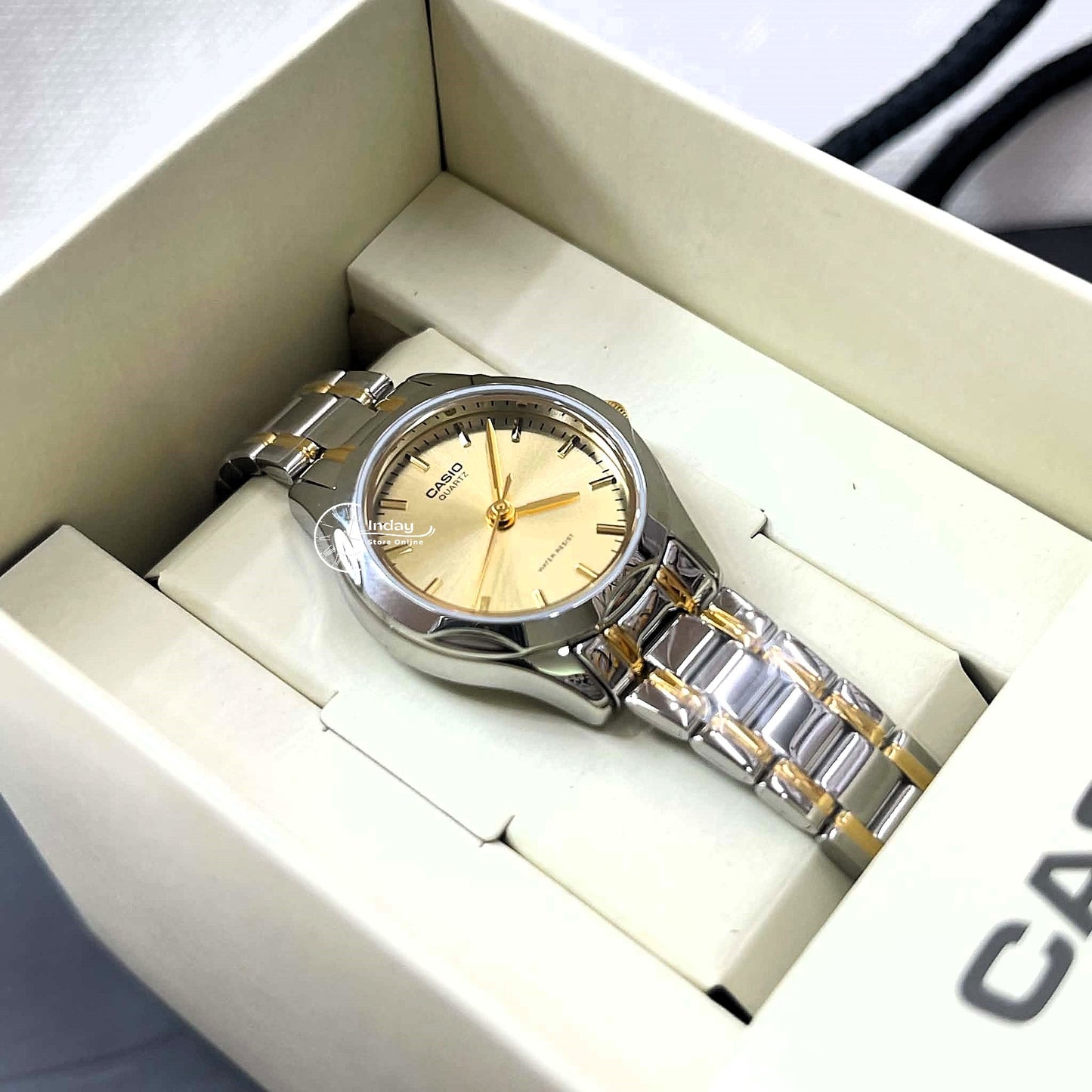 Casio Fashion Women's Watch LTP-1275SG-9A Two Tone Stainless Steel Strap