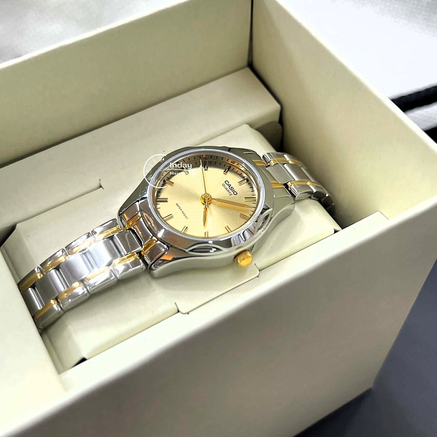 Casio Fashion Women's Watch LTP-1275SG-9A Two Tone Stainless Steel Strap