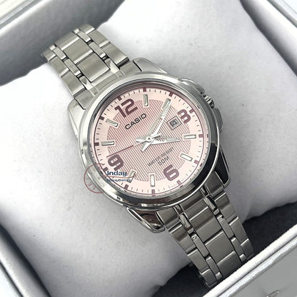 Casio Fashion Women's Watch LTP-1314D-5A Silver Stainless Steel Band Mineral Glass