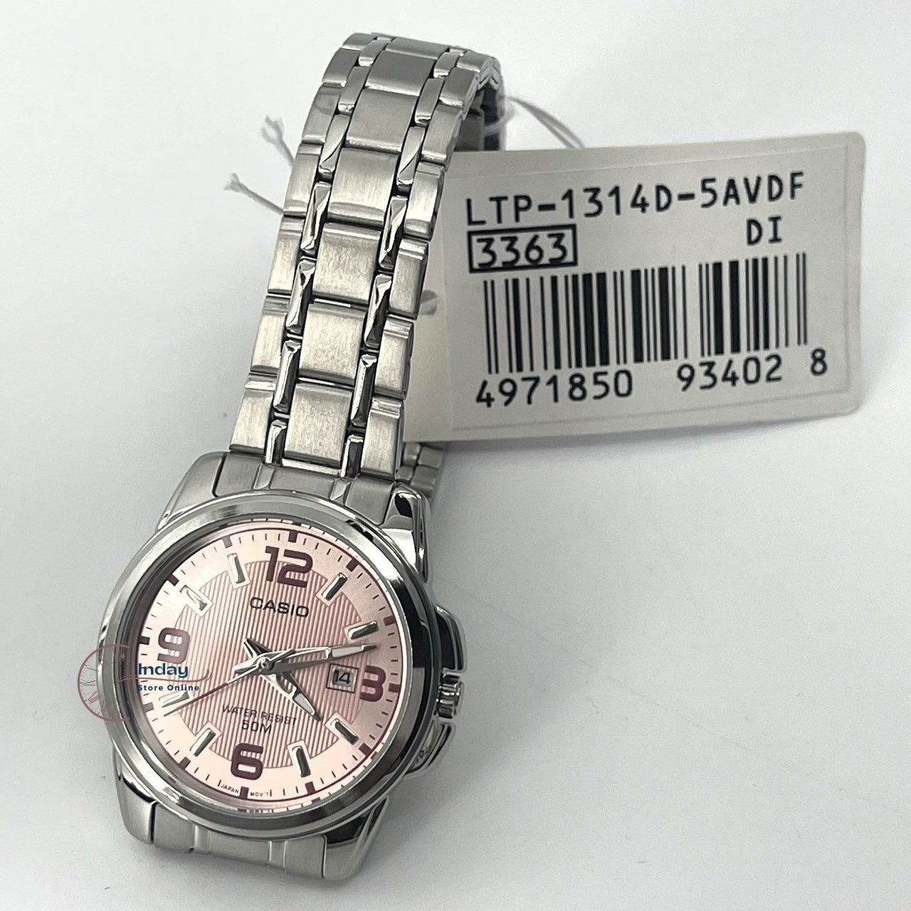 Casio Fashion Women's Watch LTP-1314D-5A Silver Stainless Steel Band Mineral Glass