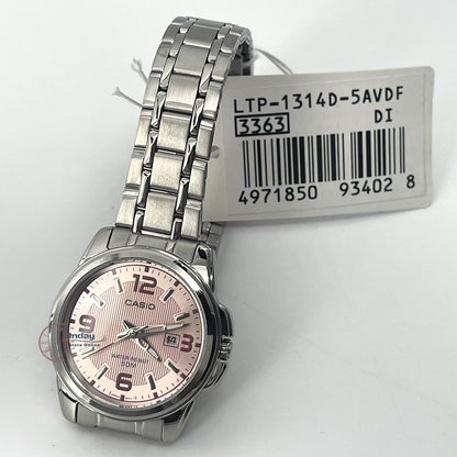 Casio Fashion Women's Watch LTP-1314D-5A Silver Stainless Steel Band Mineral Glass
