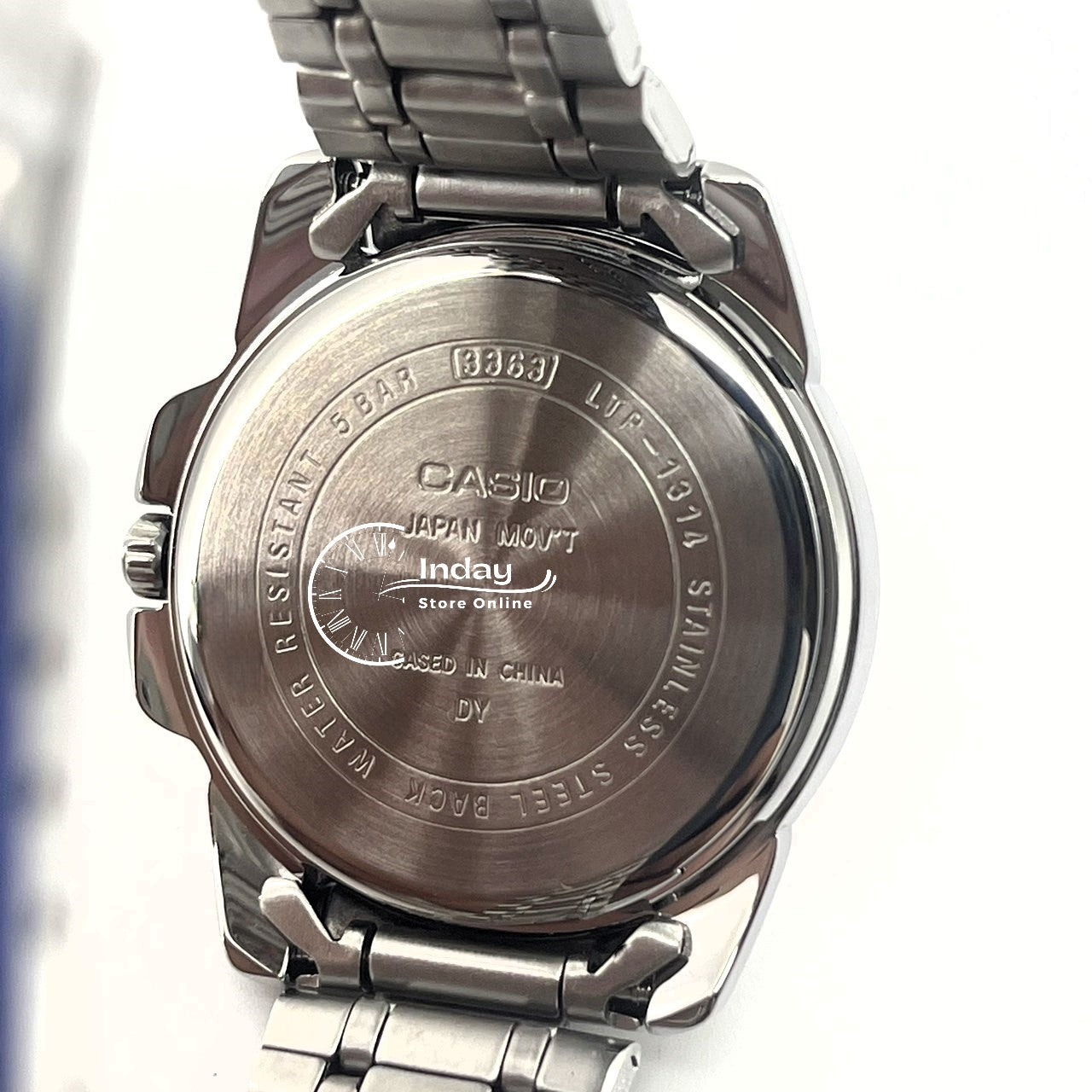 Casio Fashion Women's Watch LTP-1314D-5A Silver Stainless Steel Band Mineral Glass
