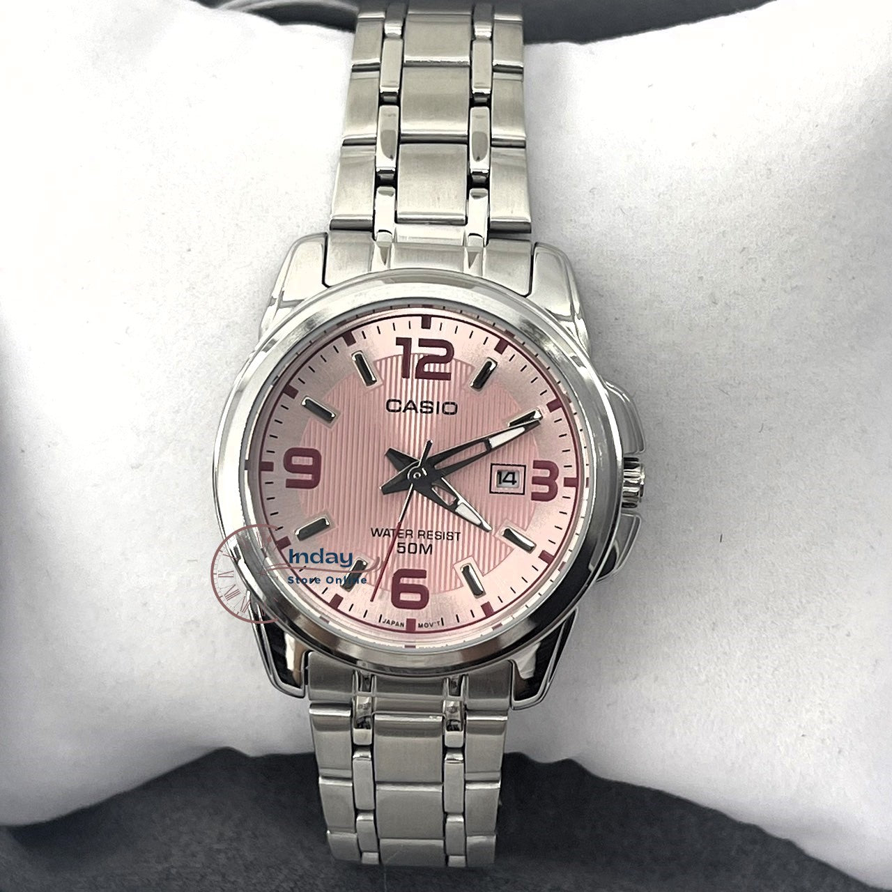 Casio Fashion Women's Watch LTP-1314D-5A Silver Stainless Steel Band Mineral Glass
