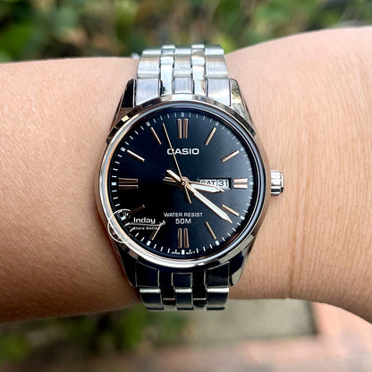 Casio Standard Women's Watch LTP-1335D-1A2 Mineral Glass Stainless Steel Band Triple-fold Clasp