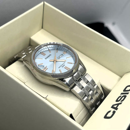Casio Standard Women's Watch LTP-1335D-2A Mineral Glass Stainless Steel Band Triple-fold Clasp