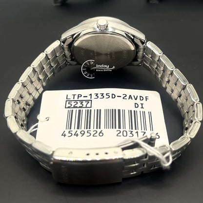 Casio Standard Women's Watch LTP-1335D-2A Mineral Glass Stainless Steel Band Triple-fold Clasp