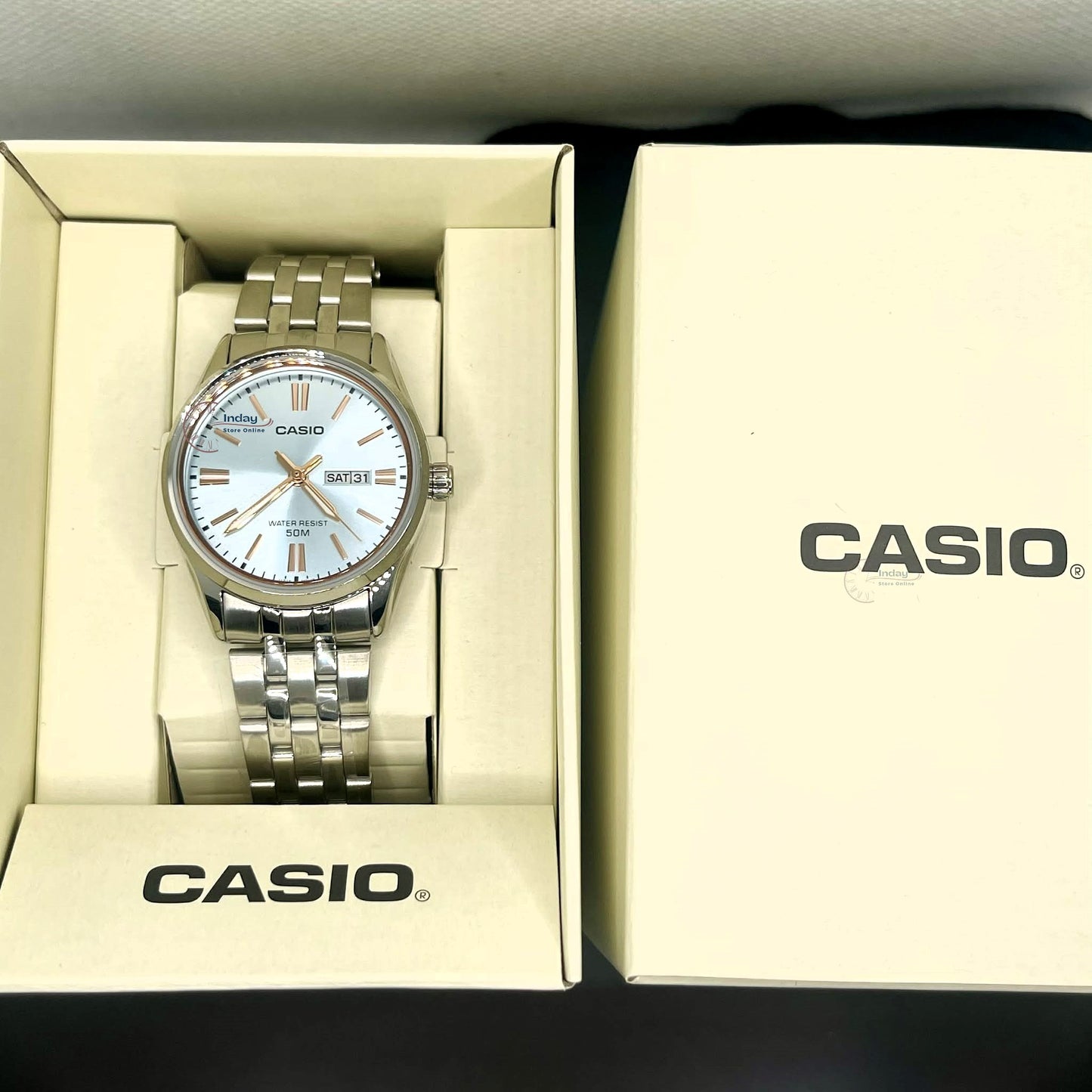 Casio Standard Women's Watch LTP-1335D-2A Mineral Glass Stainless Steel Band Triple-fold Clasp