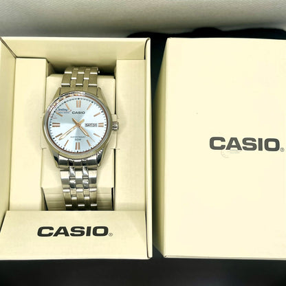 Casio Standard Women's Watch LTP-1335D-2A Mineral Glass Stainless Steel Band Triple-fold Clasp