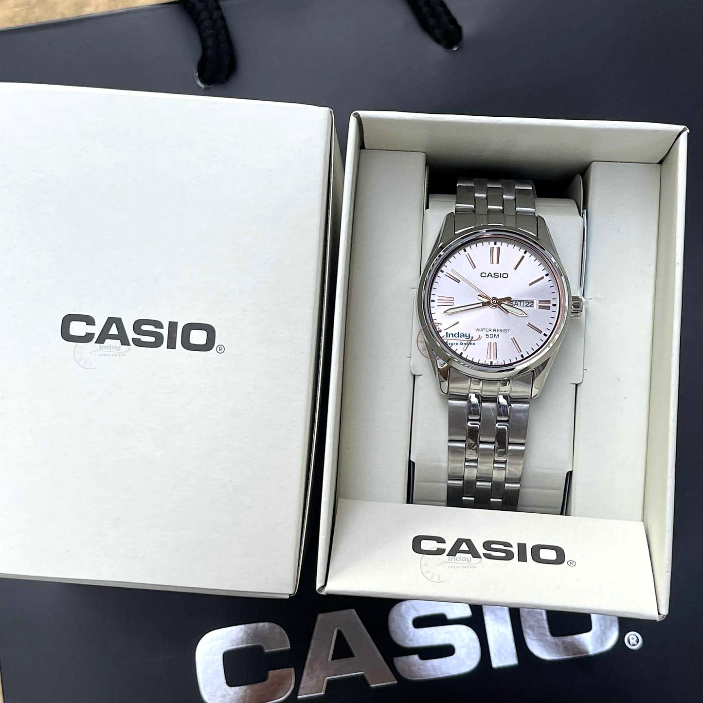 Casio Standard Women's Watch LTP-1335D-4A Mineral Glass Stainless Steel Band Triple-fold Clasp