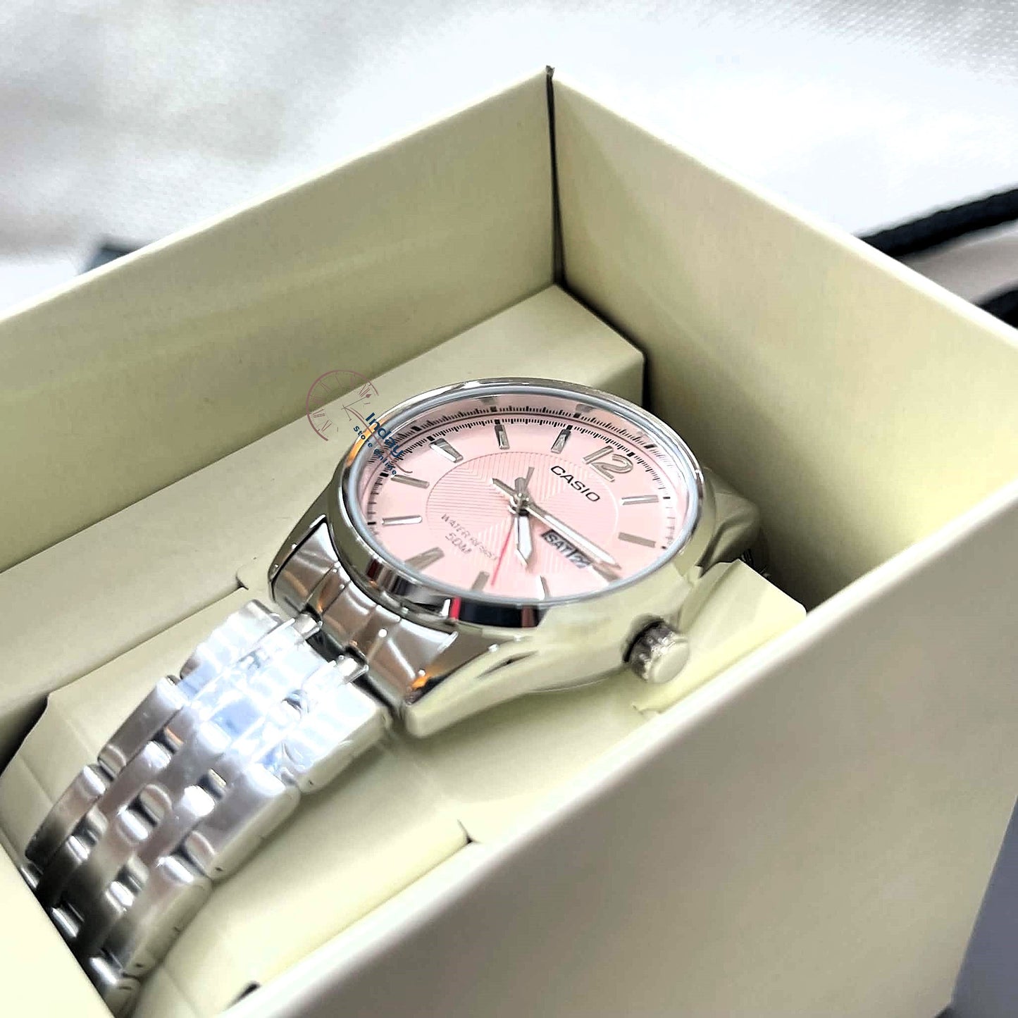 Casio Fashion Women's Watch LTP-1335D-5A Stainless Steel Band Triple-fold Clasp