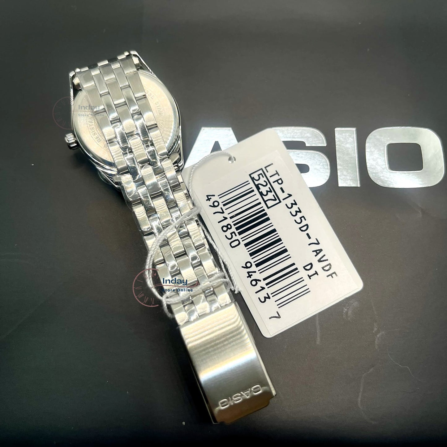 Casio Fashion Women's Watch LTP-1335D-7A Stainless Steel Band Triple-fold Clasp