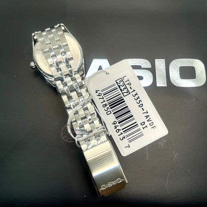 Casio Fashion Women's Watch LTP-1335D-7A Stainless Steel Band Triple-fold Clasp