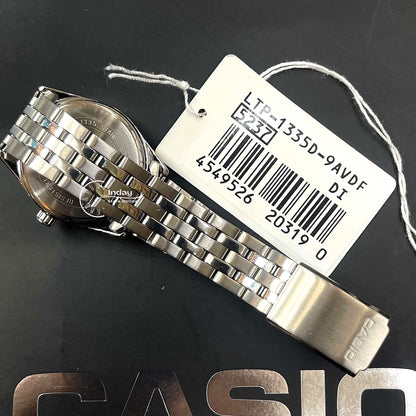 Casio Standard Women's Watch LTP-1335D-9A Mineral Glass Stainless Steel Band Triple-fold Clasp