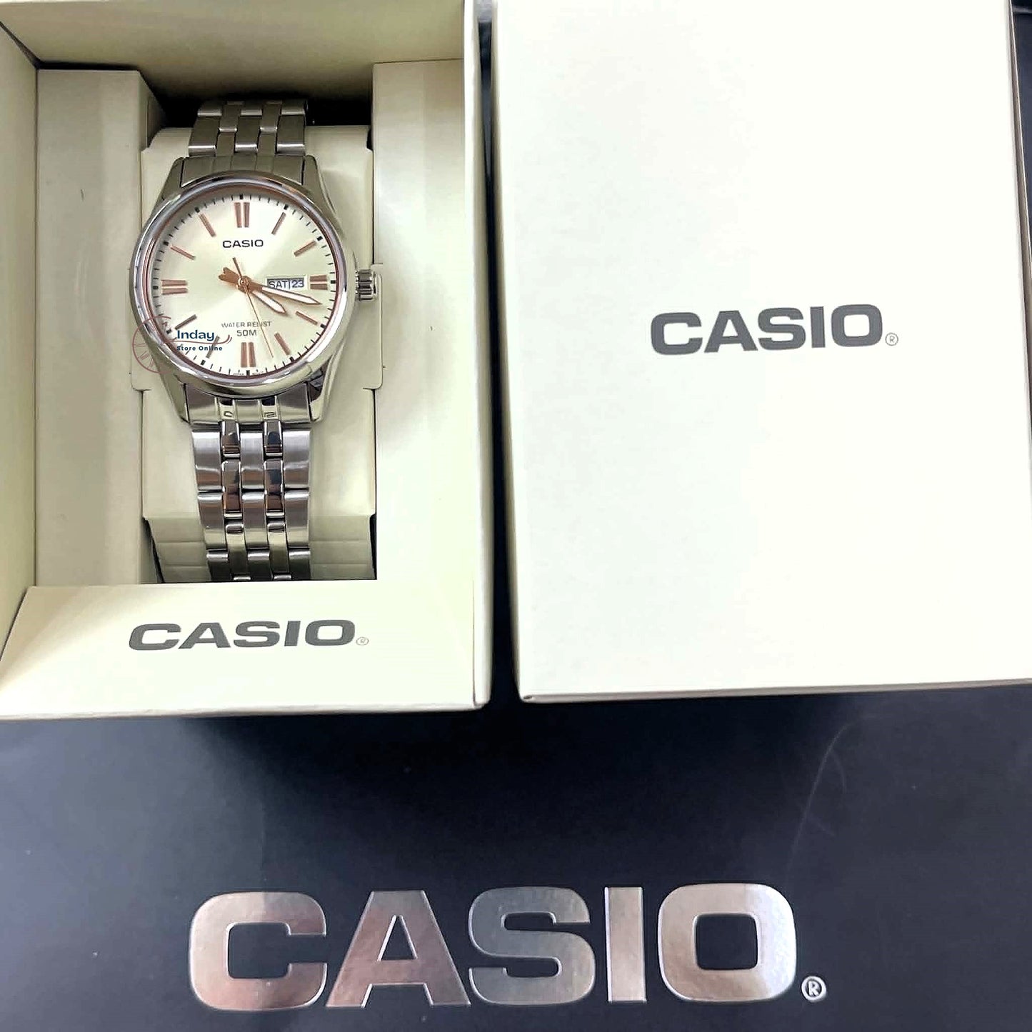 Casio Standard Women's Watch LTP-1335D-9A Mineral Glass Stainless Steel Band Triple-fold Clasp