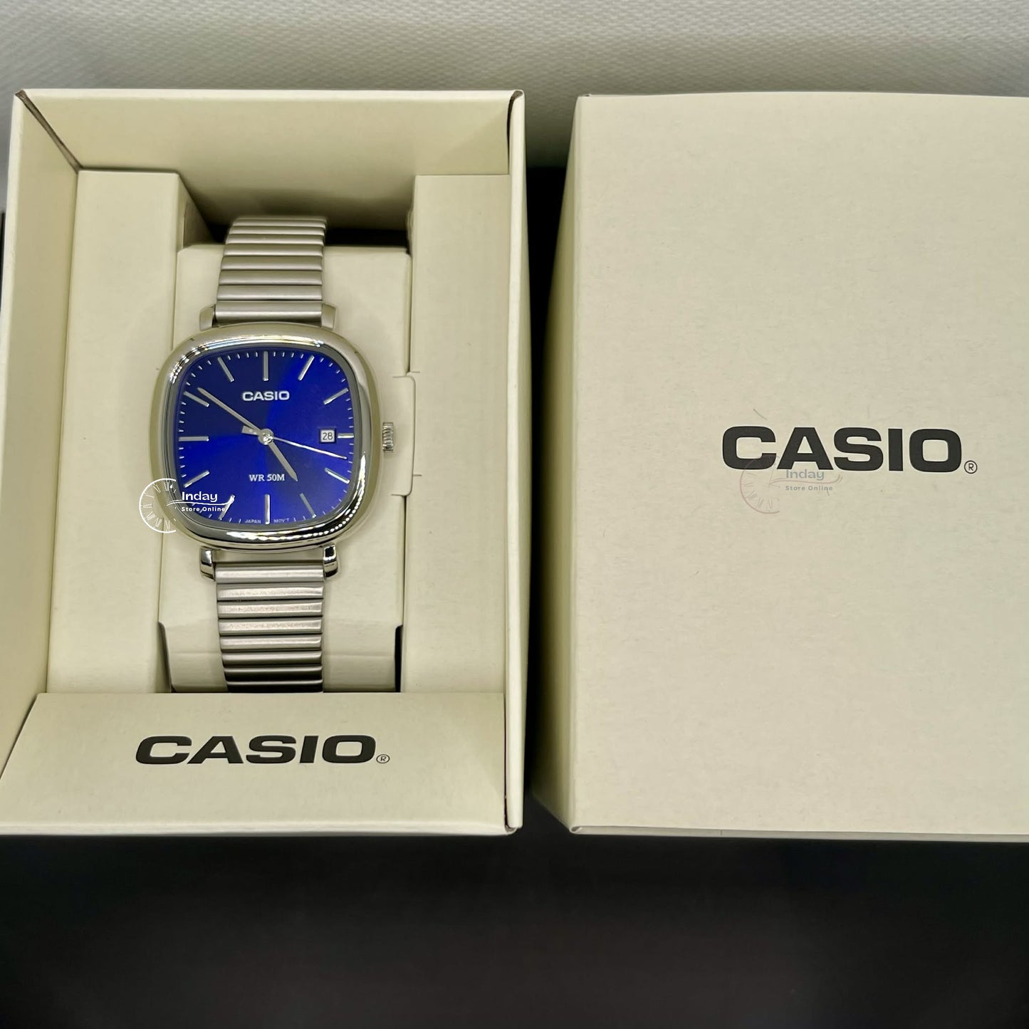 Casio Women's Watch LTP-B166D-2A Stainless Steel Band Adjustable Clasp Battery Life: 3 Years