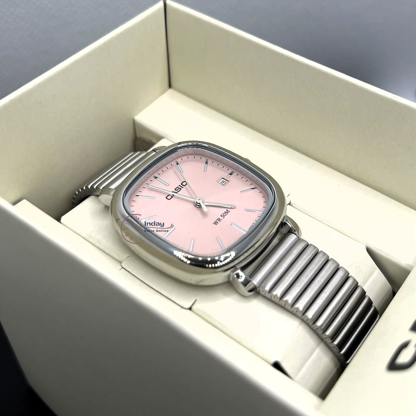 Casio Women's Watch LTP-B166D-4A Stainless Steel Band Adjustable Clasp Battery Life: 3 Years