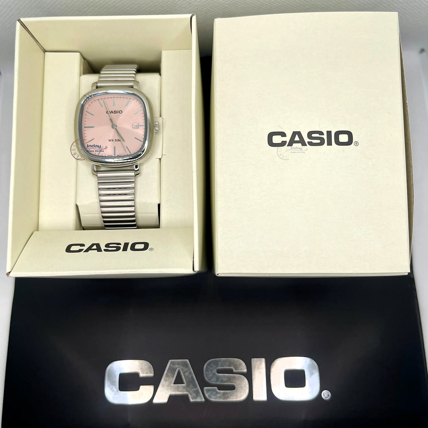 Casio Women's Watch LTP-B166D-4A Stainless Steel Band Adjustable Clasp Battery Life: 3 Years