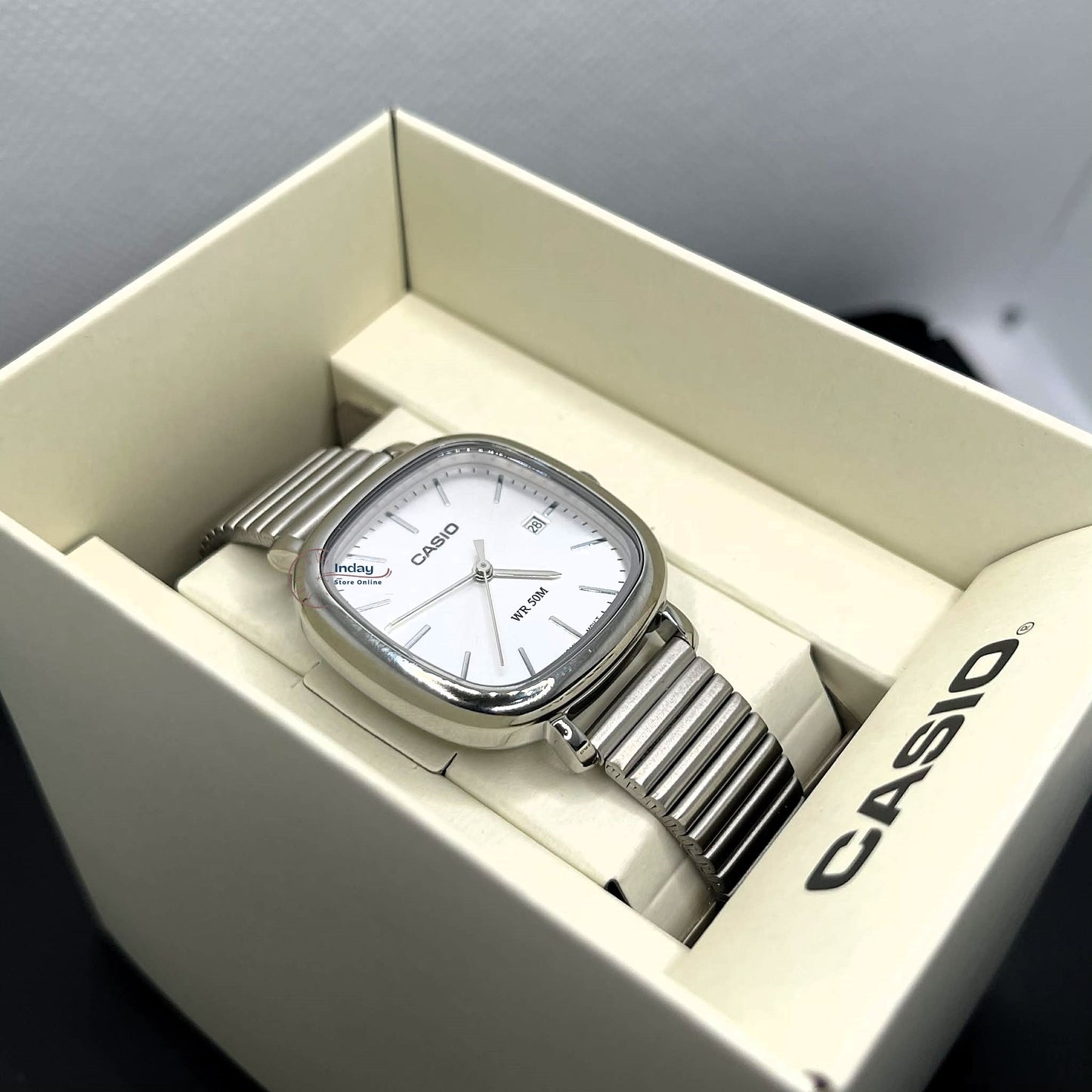 Casio Women's Watch LTP-B166D-7A Stainless Steel Band Adjustable Clasp Battery Life: 3 Years
