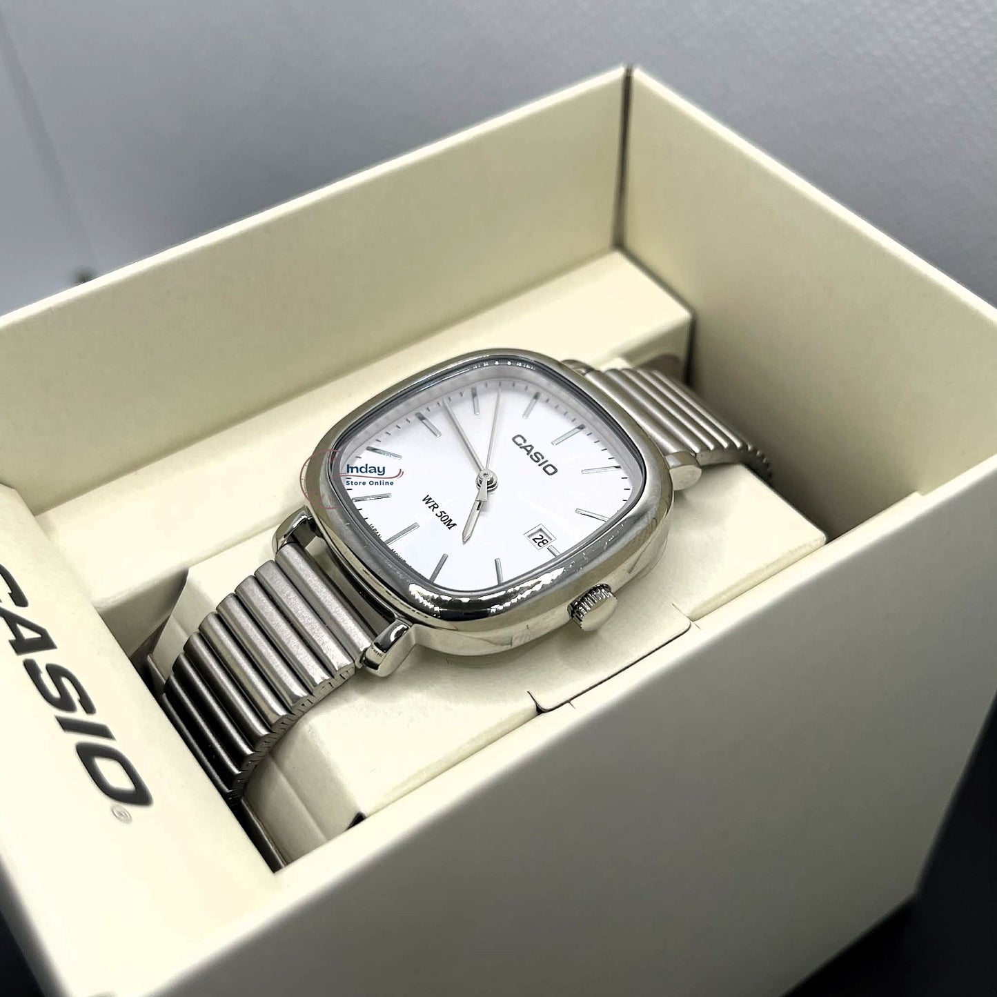 Casio Women's Watch LTP-B166D-7A Stainless Steel Band Adjustable Clasp Battery Life: 3 Years