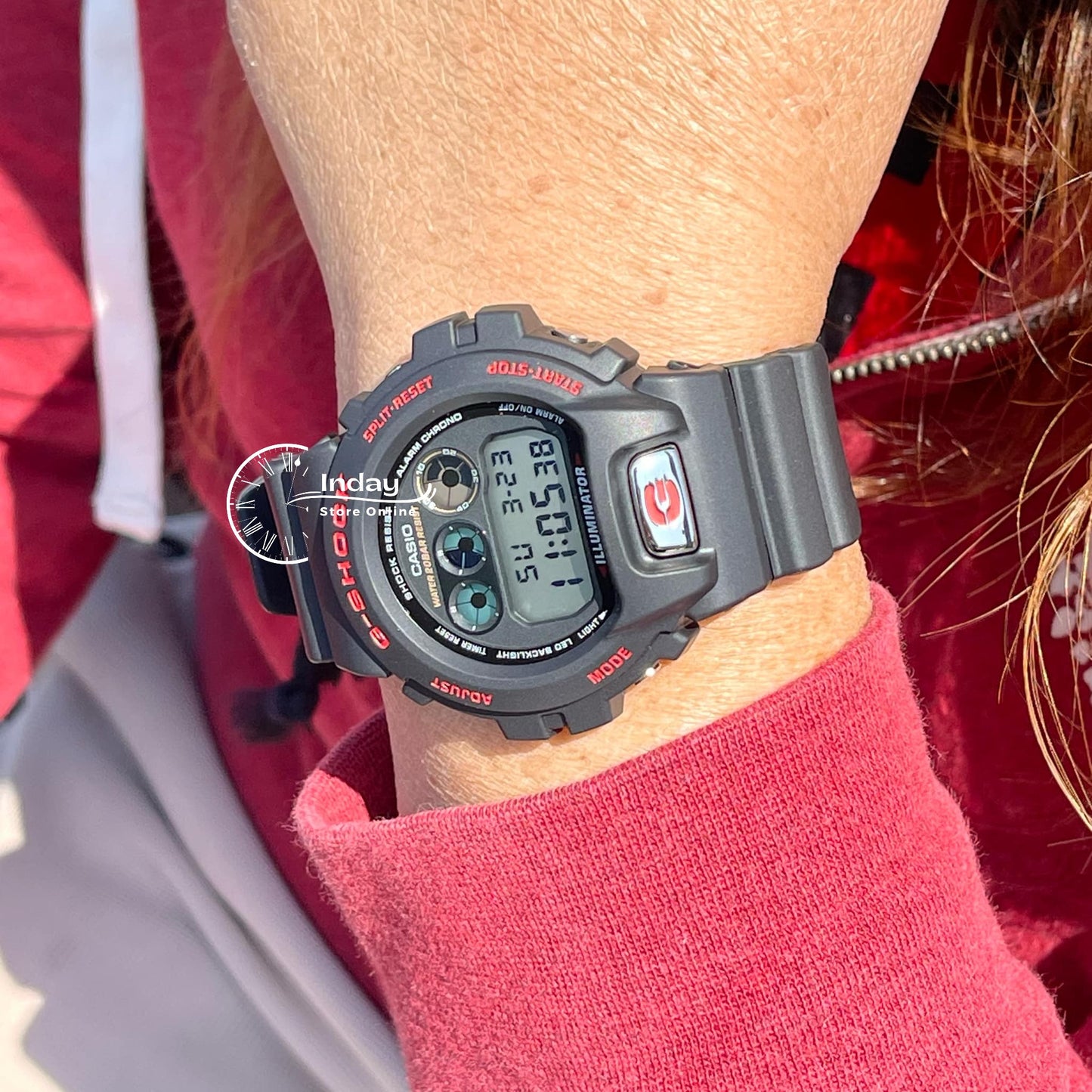 Casio G-Shock Men's Watch DW-6900TR-1 Mineral Glass Shock Resistant Battery Life: 5 Years