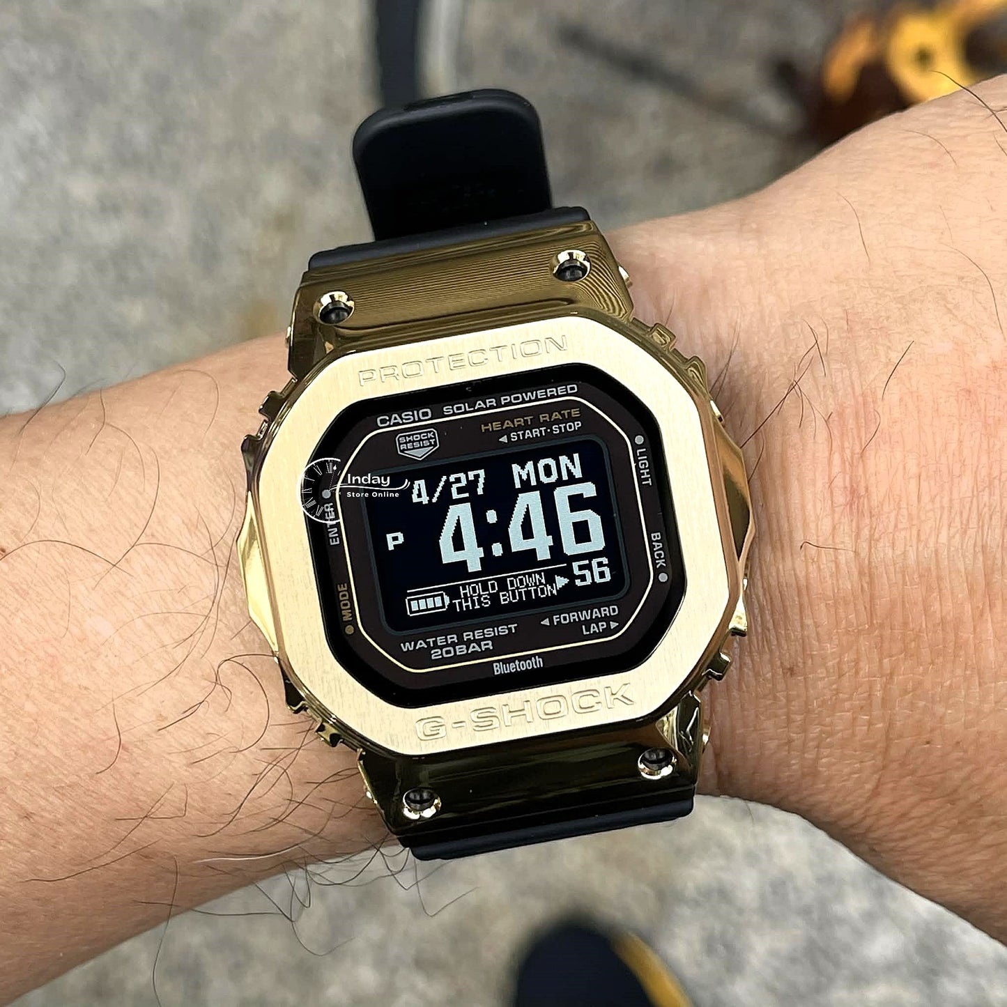 Casio G-Shock G-Squad Men's Watch GM-H5600-9 Resin Band Mineral Glass Shock Resistant Mobile Link Bluetooth Tough Solar