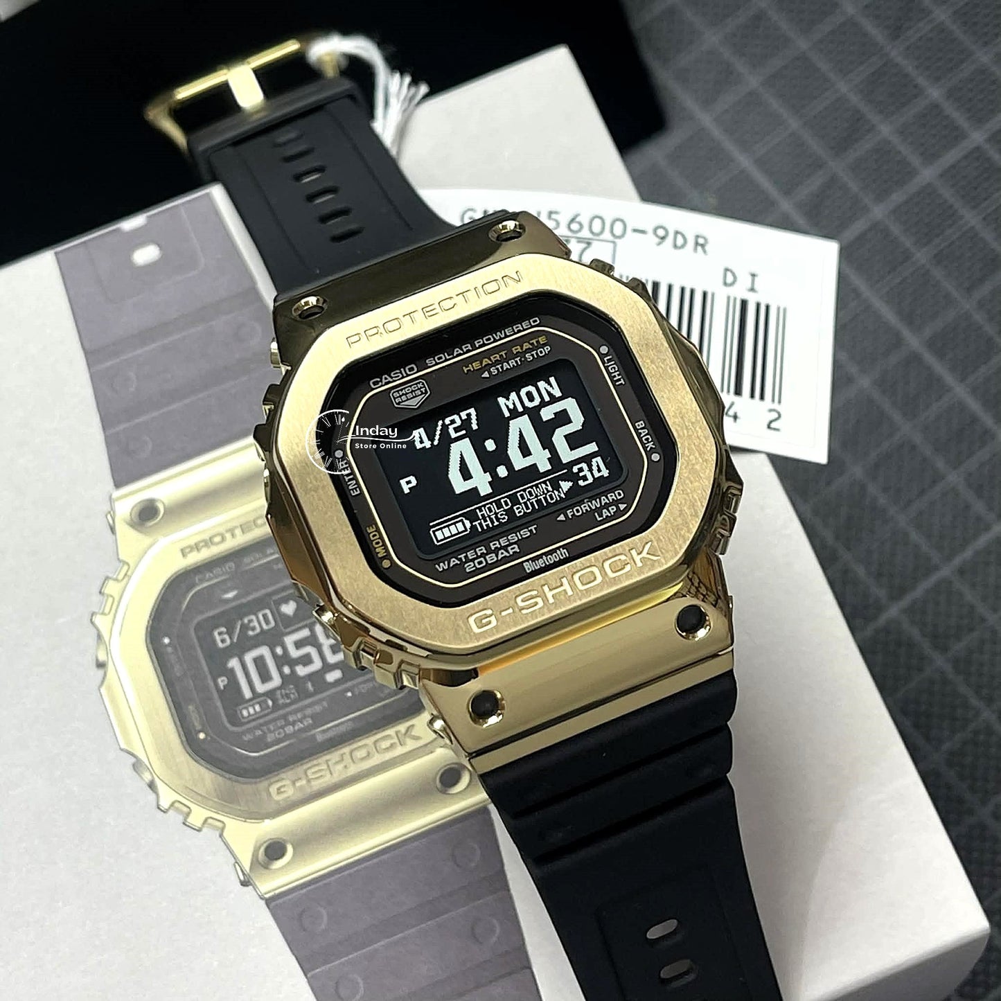 Casio G-Shock G-Squad Men's Watch GM-H5600-9 Resin Band Mineral Glass Shock Resistant Mobile Link Bluetooth Tough Solar